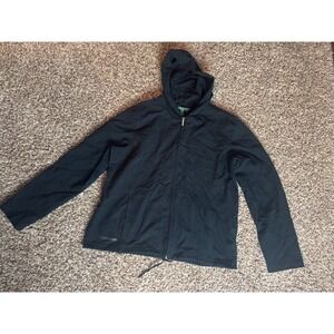 Lauren Active Ralph Lauren Black Zip Up Hoodie Jacket Womens XL Drawstring Hood